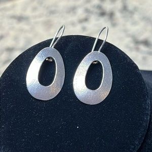 Sterling Silver oval earrings